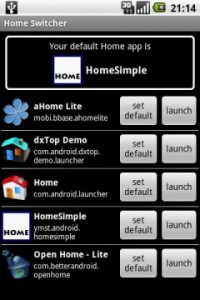 Приложение Home Switcher для переключения рабочих столов